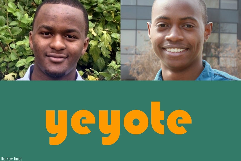Yeyote developers Anselme Mucunguzi, left, and Theophile Nsengimana. (Courtesy)
