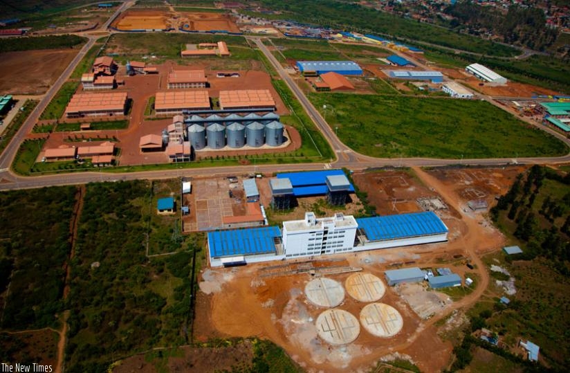 An aerial view of the fast-growing special economic zone in Kigali. (Timothy Kisambira)