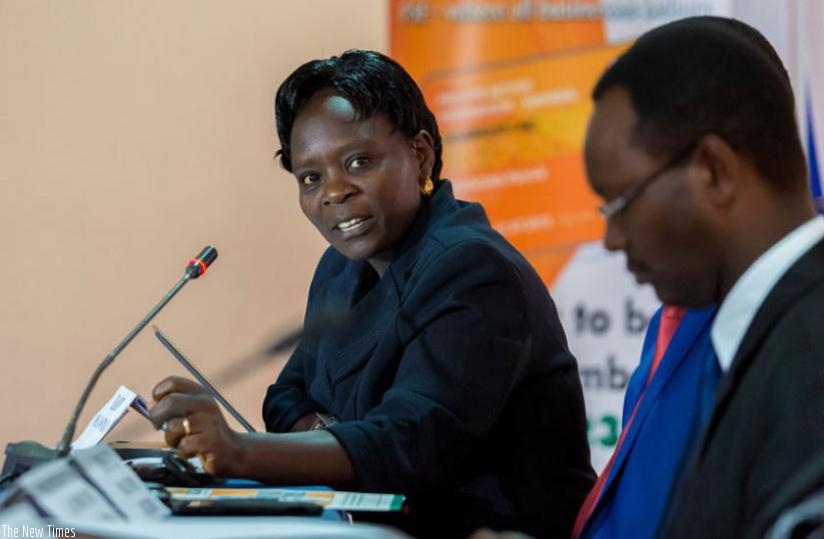 Awinja gives remarks during a regional business meeting last year. (File)