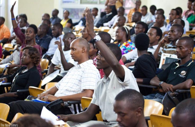 University students attending a lecture. (File)