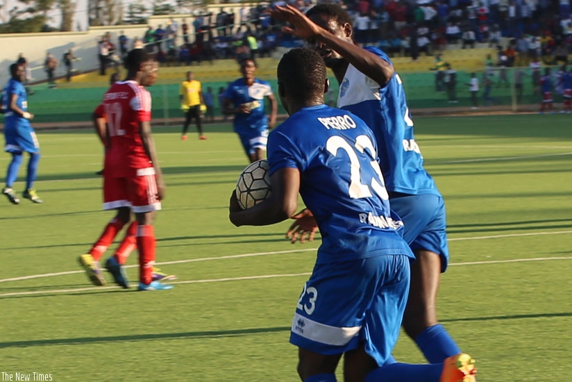 Pierrot Kwizera and Davis Kasirye were both on target for a second straight game as Rayon went top of the table. (Sam Niyonziza)