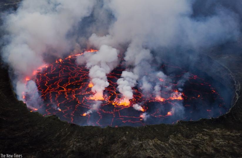 Nyiragongo volcano last erupted in 2002, causing havoc.  (Net photo)
