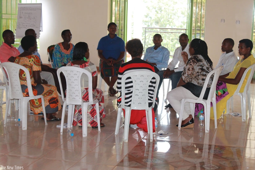 Sociotherapists undergo a refresher training at the Infinity Center in Gatsibo. (Moses Opobo)