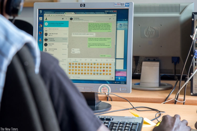 Communicating while using emoji or emoticon is trendy on social media. (Doreen Umutesi)