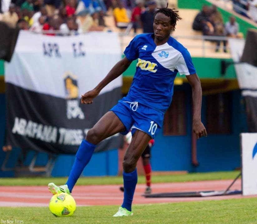 Rayon Sports' Ugandan forward has set his eyes league top scorer accolade. (File)