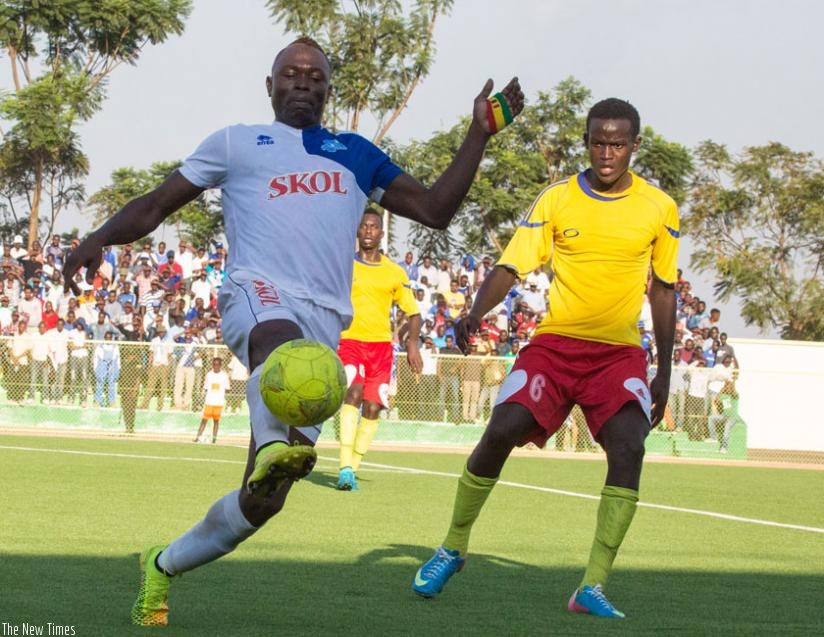 Malian striker Ismael Diarra (L) joined Rayon Sports in February and has scored four goals in the league. (T. Kisambira)