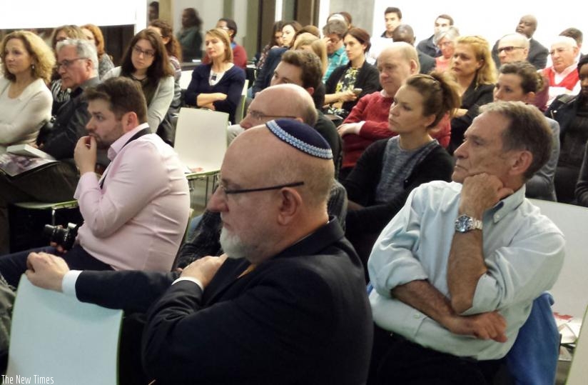 The Jewish community during the comemmoration event in London on Sunday. (Courtesy)