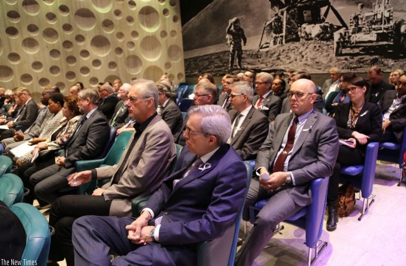 Participants at the commemoration event in Stockholm yesterday. (Courtesy)