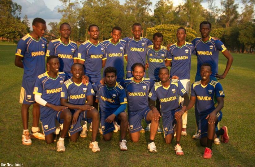 Rwanda National cricket team pose for a group photo after a training session. The team flies out to South Africa on Thursday. (File)
