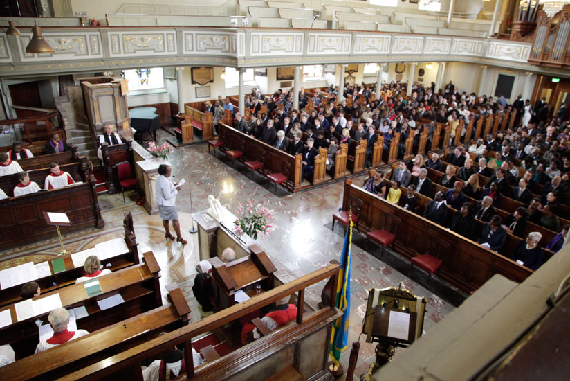 The service at St Marylebone Parish Church attracted over 600. (Courtesy)