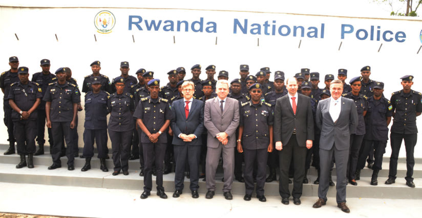 The trainee officers with their trainers. (Courtesy)