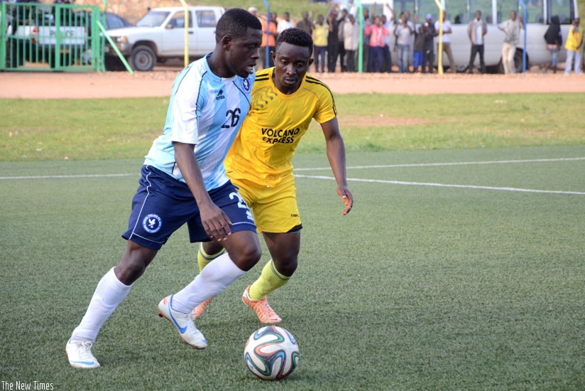 Isae Songa was on target in the 2-1 win over Mukura in the first round at Muhanga Stadium. rn(Sam Ngendahimana)