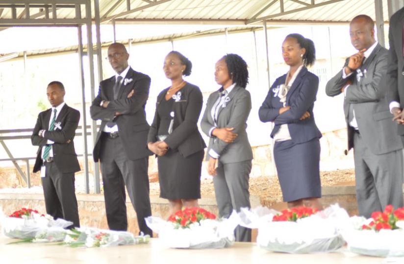 Access Bank management lay wreaths at the graves to honor victims. (Courtesy)