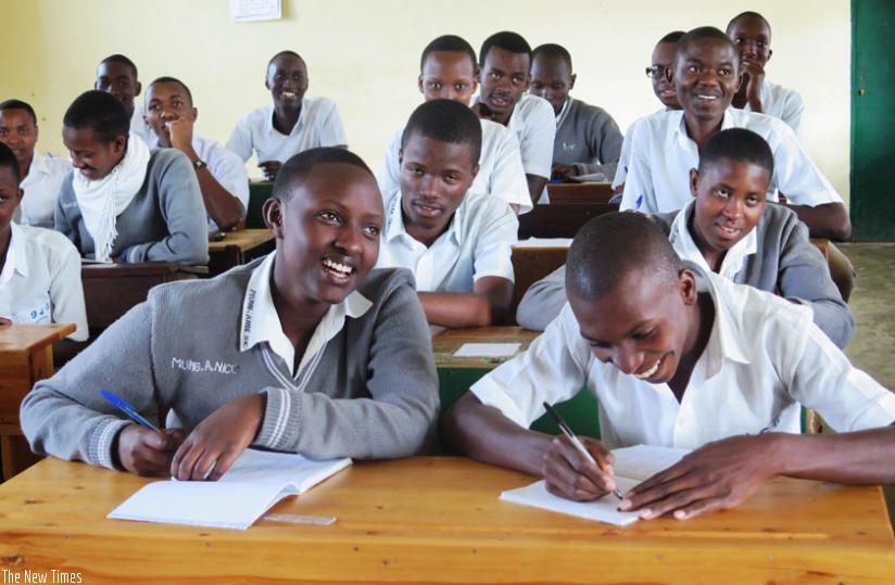 Students at GS Officiel de Butare in class last year. (File)