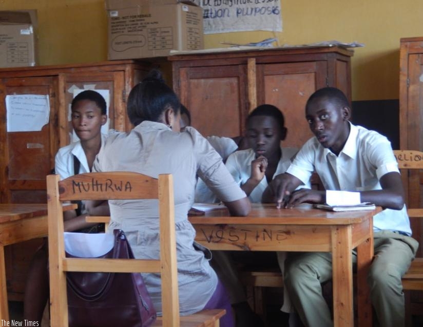 Students attending a counselling session. (Solomon Asaba)