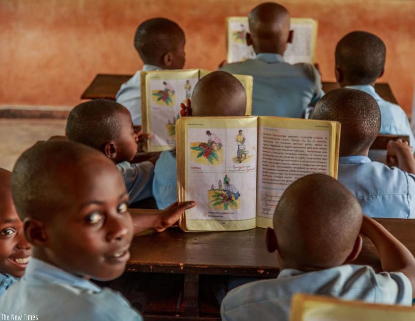 Pupils reading at L'Educateur school in Rusizi district. (File)