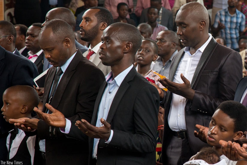 Catholic faithful during Easter prayers last month. (Doreen Umutesi)