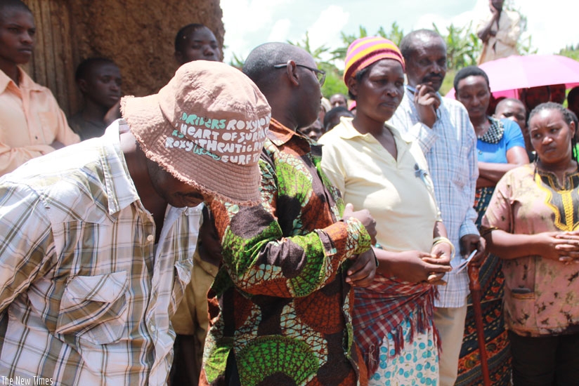 Mukabagaba (centre) gives her testimony. (Moses Opobo)
