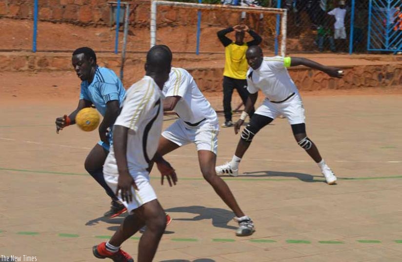 APR handball club (white), seen here in action against Police, last season. (File photo)
