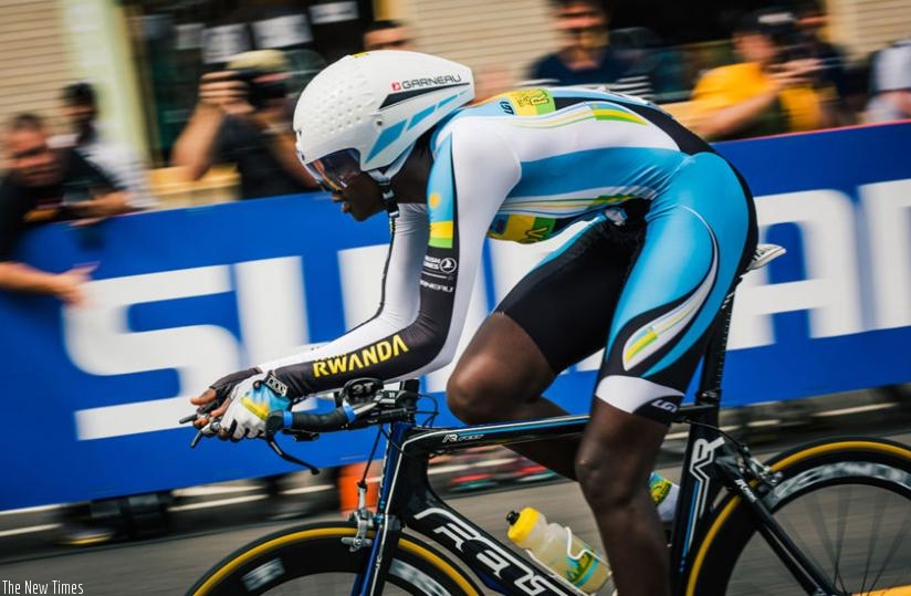 Jeanne d'Arc Girubuntu during the UCI Championships, Richmond, Virginia, last year. (Courtesy)
