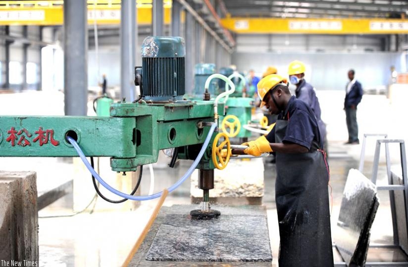 Workers in a granite factory. The government has stepped up efforts to promote locally produced products. (File)