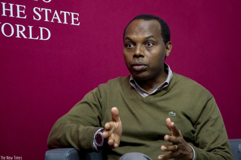 RDB's Gatare speaks during the interview with The New Times. (Timothy Kisambira)