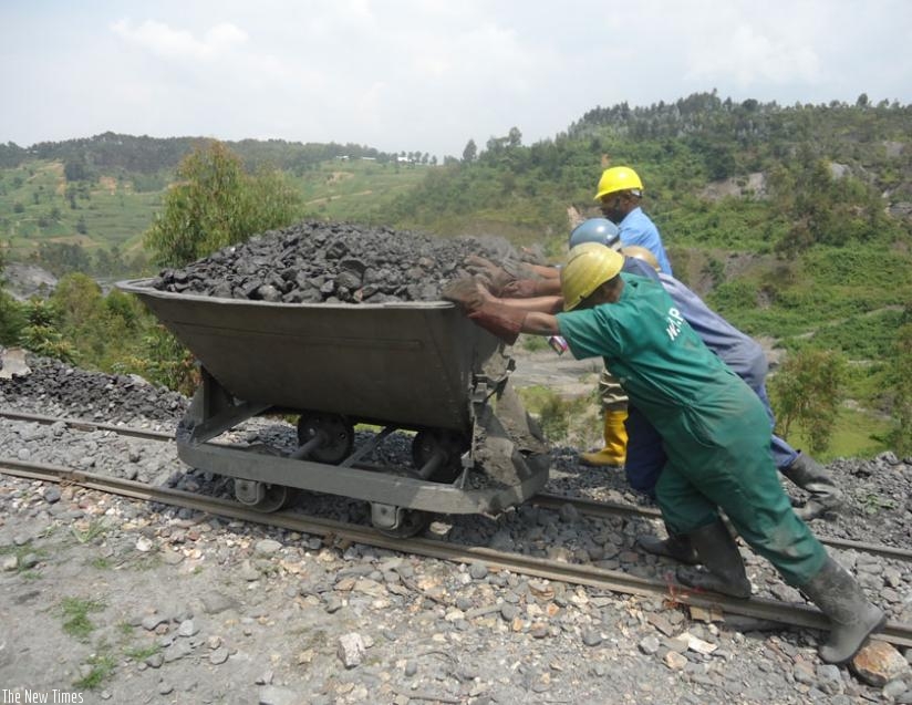 Workers mine wolfram in Burera District. (File)