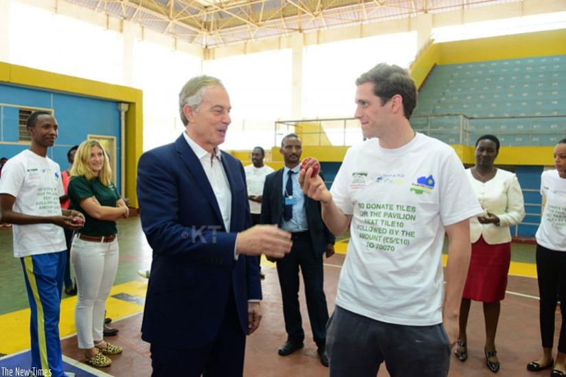 Tony Blair was also at Amahoro indoor stadium to support Dusingizimana. 