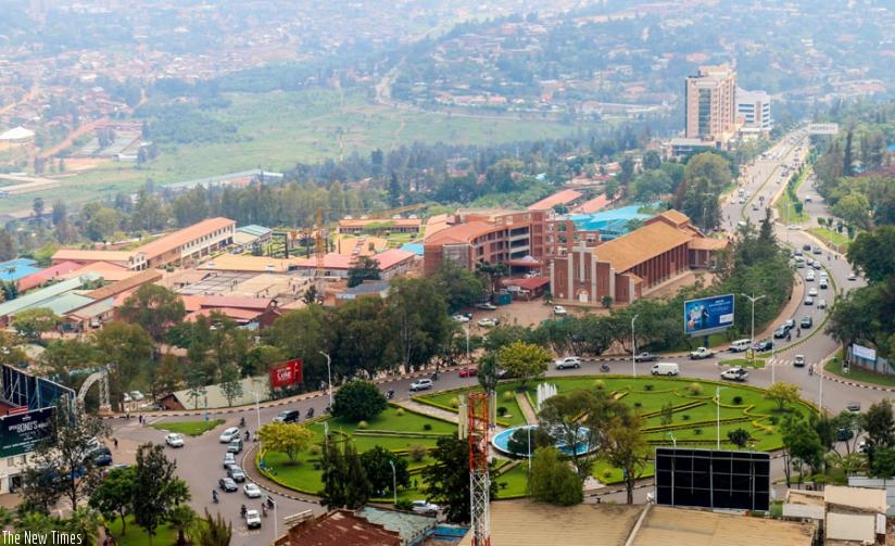 An aerial view of downtown Kigali. (File)
