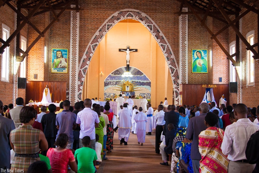Christians at St Famille during a church service in the past. (File)