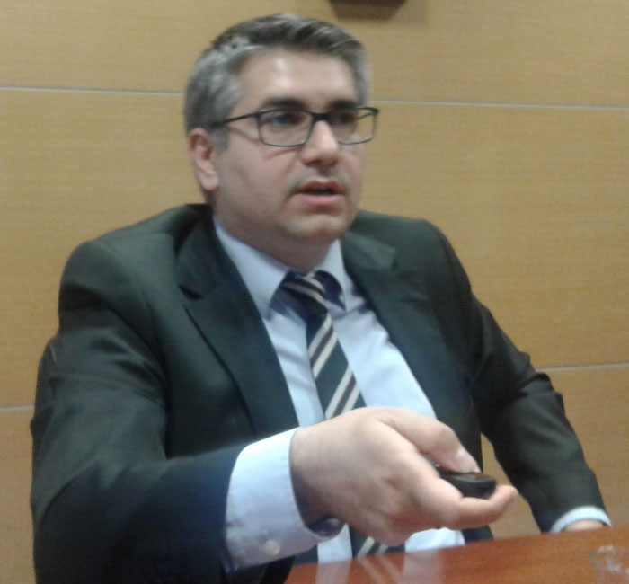 Karakas speaks during the interview in Istanbul. (Peterson Tumwebaze)