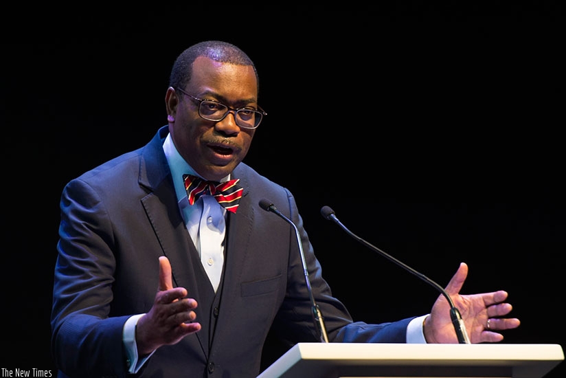 AfDB President Dr. Adesina Akinwumi speaks at the opening ceremony of the 51st Annual Meeting of the African Development Bank  in Lusaka. (Courtesy)