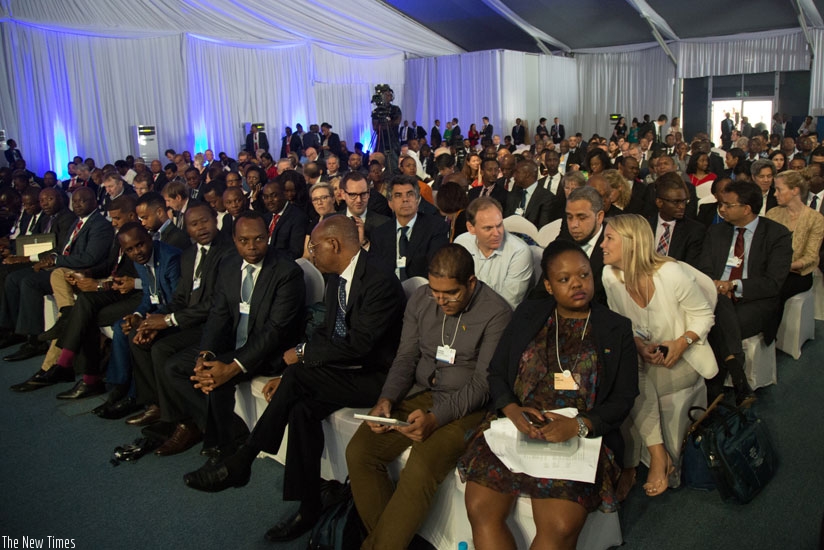 A crsoss-section of WEF participants. More is required to make Rwanda more competitive as a MICE hub. (T.Kisambira)