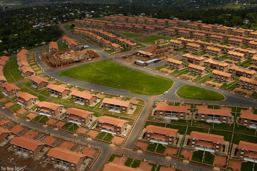 The aerial view of a housing estate in Gaculiro, Kigali. (File)