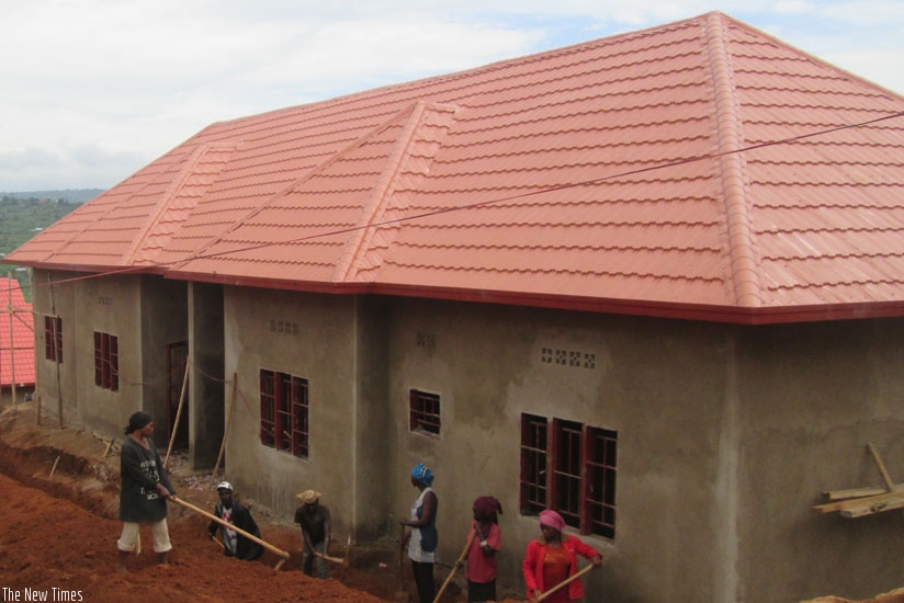 One of the low-cost houses being constructed at Gako, Masaka sector in Kicukiro District by a KVCS subsidiary company. A house costs Rwf25 million in the estate. (File)