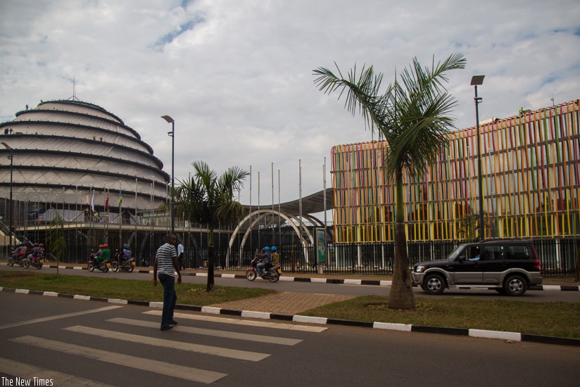 The soon-to-be-completed Kigali Convention Centre in Kimihurura. (Timothy Kisambira)