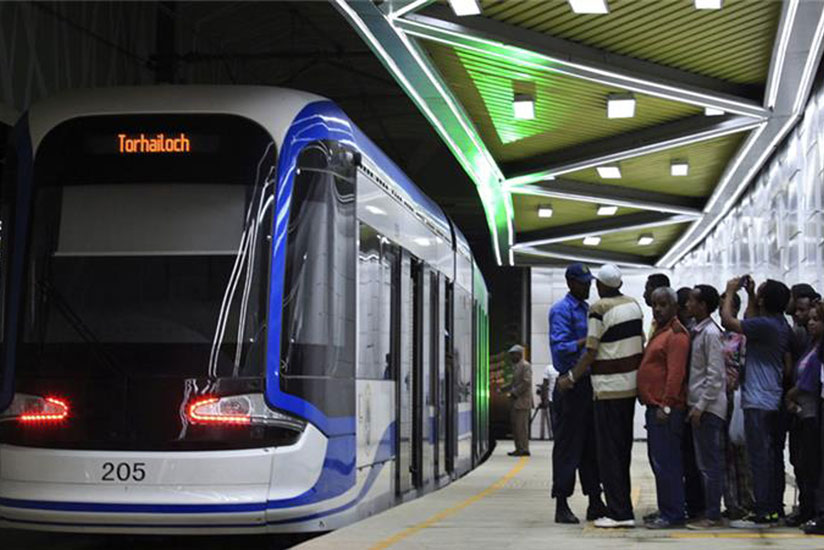 Passengers wait to board a train at the St George underground station in the capital Addis Ababa. (Internet photo)