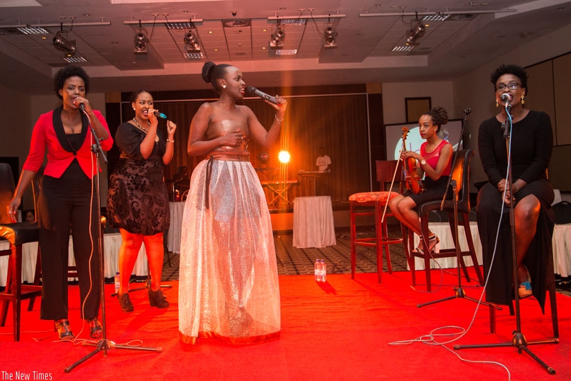 The girls on Saturday at Kigali Serena Hotel. (Faustin Niyigena)