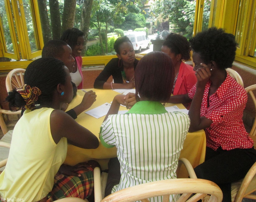 Some hotel workers during a session in customer care during the Na Yombi drive organised by Rwanda Development Board in 2014. The skills offered by local hospitality and hotel management training institutions have come under scrutiny.  (File)