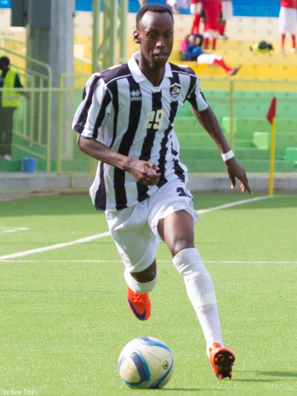 Fiston Nkizingabo scored APR's second goal in the 2-0 win over Musanze FC at Kigali Regional Stadium on Sunday. (T. Kisambira)