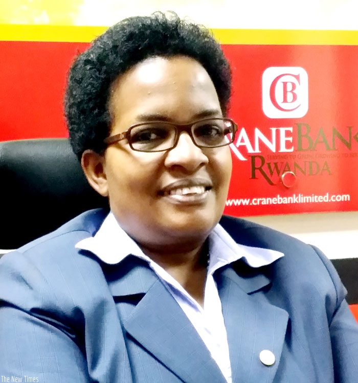 Edigold Monday is the first woman to manage a commercial bank in Rwanda. (Net photo)