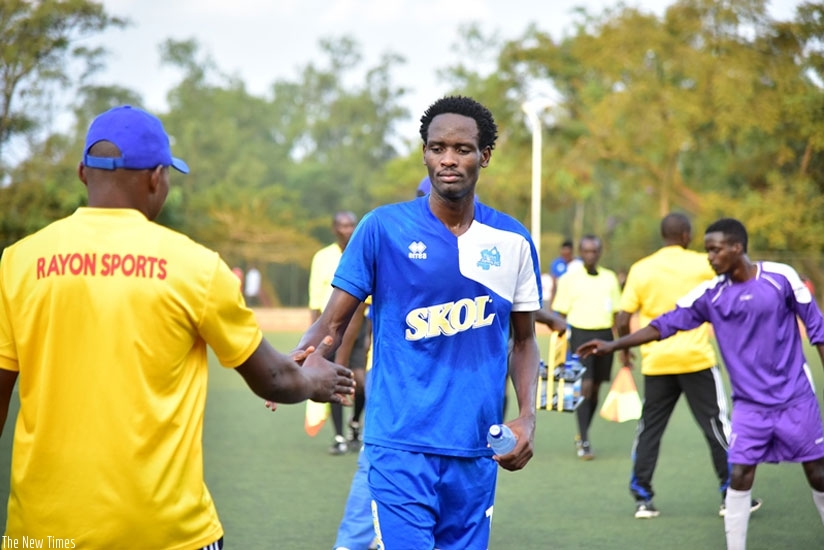 Ugandan striker Davis Kasirye will lead Rayon Sports' hunt for goals in their tie against Marines FC today. (Peter Kamasa)