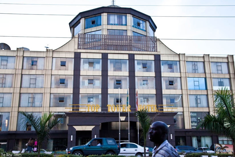 Toper Tower Hotel building that has been closed to pave way for inspection. (Timothy Kisambira)