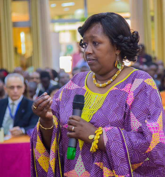 Dr Agnes Binagwaho, Health Minister opens the conference yesterday. (Faustin Niyigena)