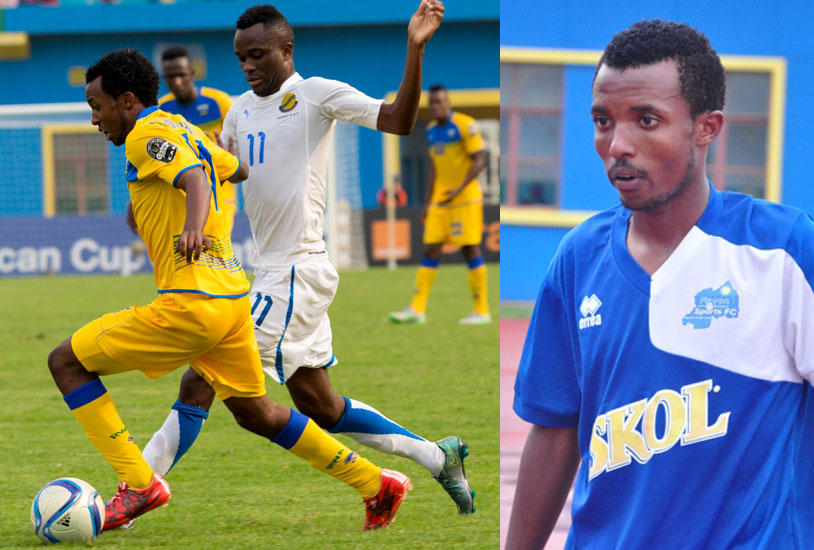 Amavubi midfielder Nshuti (seen here in action) against Gabon during CHAN 2016 finals tournament. (Timothy Kisambira). 