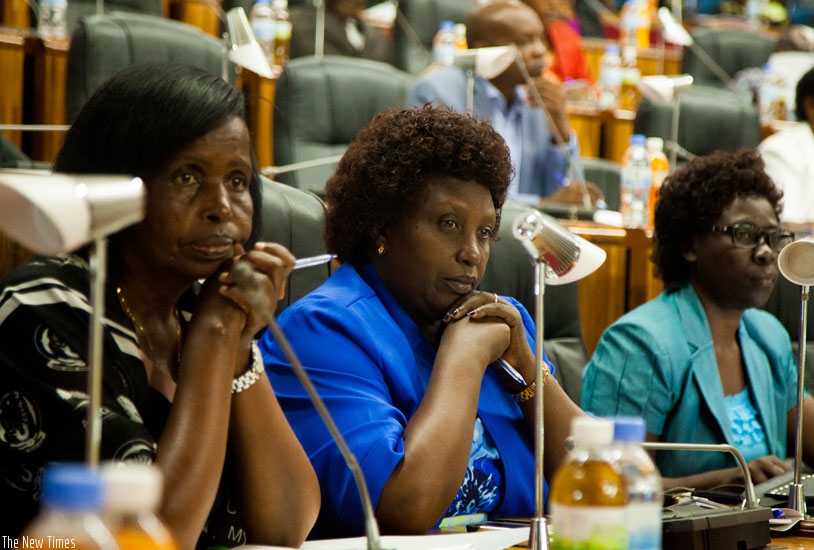 Members of parliament follow proceeding in parliament on Thursday. The legislators called for more efforts to sensitise the public on the dangers of human trafficking. (File)