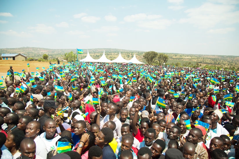 Bugesera residents during the 22nd Liberation Day celebrations in Rweru on Monday. (T. Kisambira)