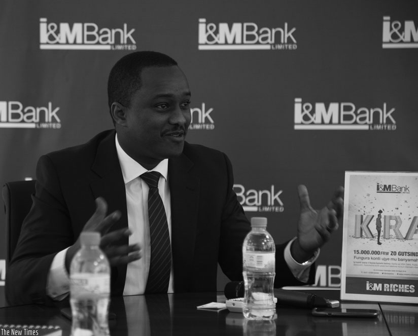 Byishimo speaks at the launch of 'KIRA' campaign in Kigali last week. (Photos Nadege Imbabazi)
