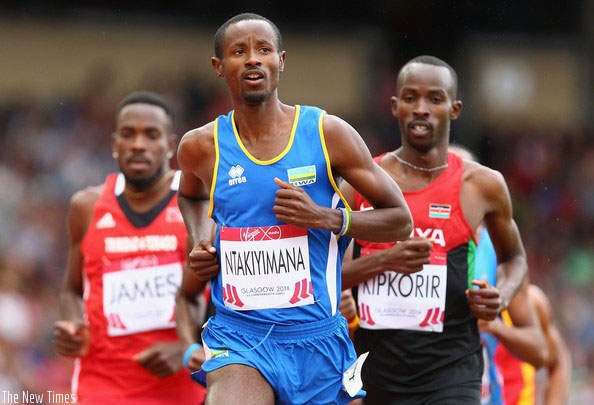 Ntakiyimana competes in the Men's 800 metre race during the Glasgow 2014 Commonwealth Games in Glasgow, United Kingdom. (Net photo)
