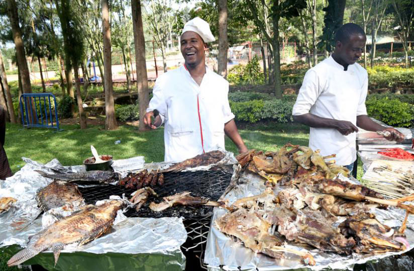 Chefs prepare meat in a previous Nyama Choma extravaganza. (File)